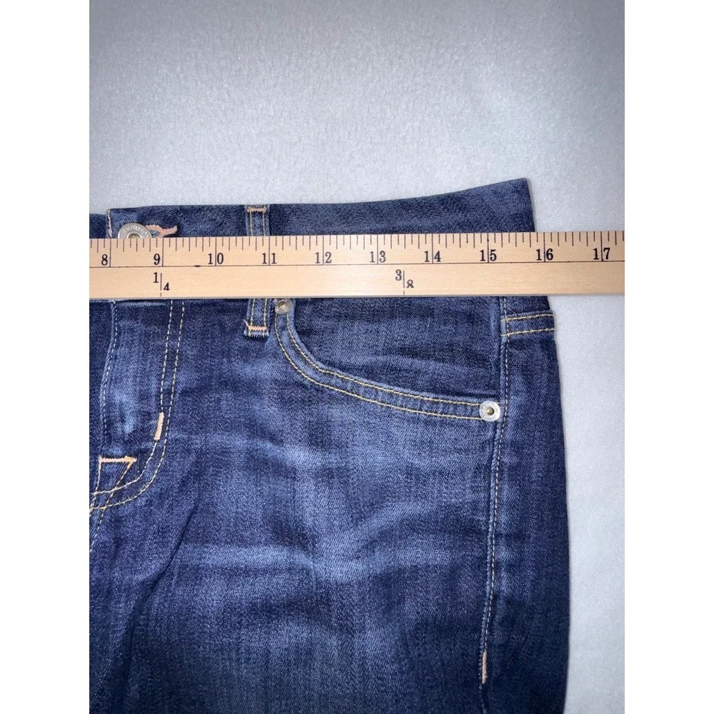 Hudson Ginny Crop Straight Jeans Womens 29 Blue Cuffed